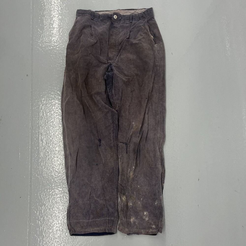 Vintage 40s 50s Purple Tweeduroy Corduroy Cotton Pants 25x25
